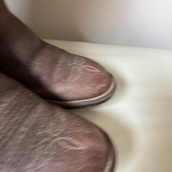 Justin Boots Purple and Brown Women's Cowboy Boots - Picture 4 of 16